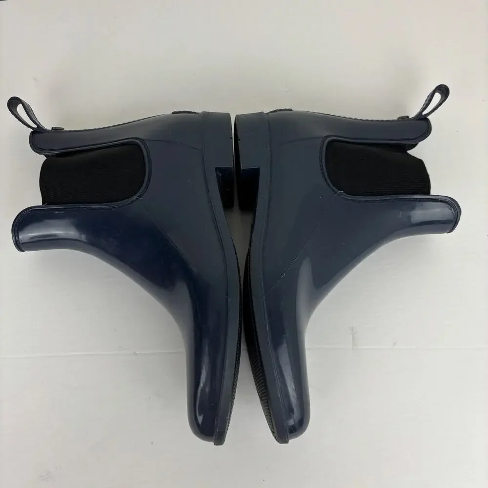 Sam Edelman Navy Blue Tinsley Rain Boots Chelsea 9